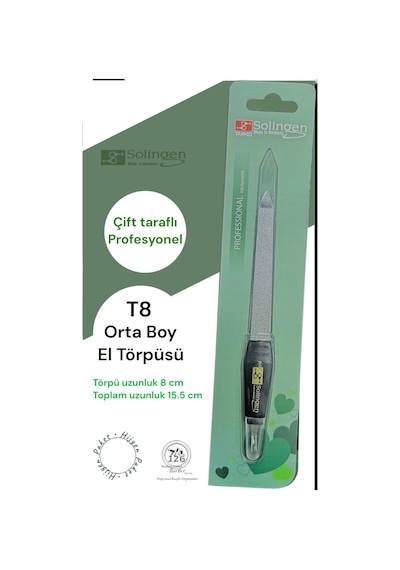 Solingen T8 Tırnak İticili Orta Boy Törpü