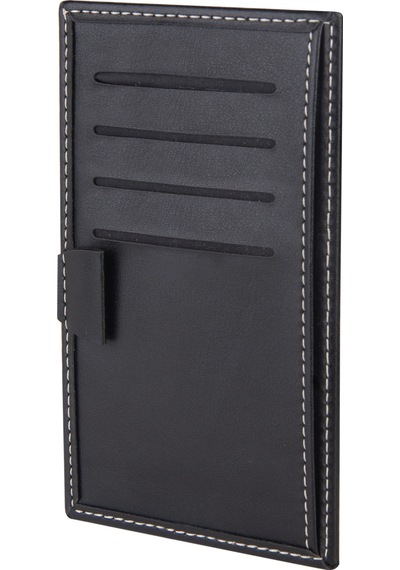 2K S.deri Kartlık Cüzdan Siyah Wallet And Card Holder Vegan 9x15,5 Cm. Black Siyah