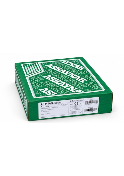 Askaynak As P-308l Süper 2.5x250 Mm Krom Elektrot 1 Koli 6 Paket