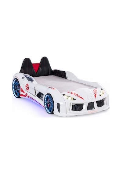 Setay Arabalı Yatak, Raceing Car V8 Full Ledli Koltuklu Arabalı Yatak - Beyaz 100x190 Setay Arabalı Yatak, Raceing Car V8 Full Ledli Koltuklu Arabalı Yatak - Beyaz 100x190
