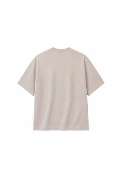 Ranud Erkek Oversize Fit Tişört,%100 Pamuk, Yumuşak Fırçalı Kumaş, Oeko-tex Sertifikalı Bej