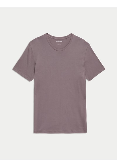 Marks & Spencer Regular Fit Kısa Kollu Premium Atlet T14001607a Mor