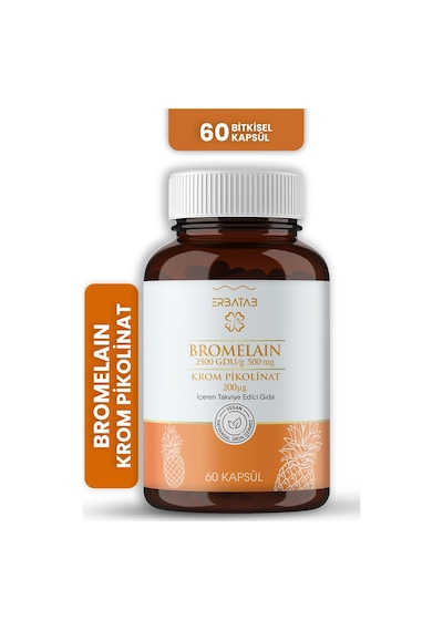 Erbatab Bromelain & Krom Pikolinat 60 Kapsül