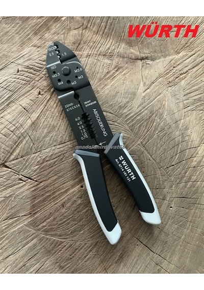 Würth Papuç Sıkma Pensesi Kablo Soyma Kablo Sıyırma Pensesi Germany 23cm 225mm