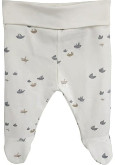 Bistyle Pantolon Patikli Little Boats Ekru - Gri Ekru