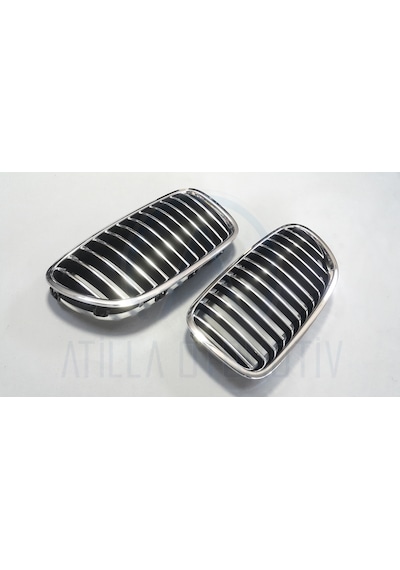 BMW 5 SERİSİ F10 F11 2010-2016 BÖBREK PANJUR SETİ KROM-KROM