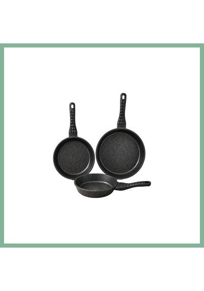 Bşkvirgo Redchef 20-24-28cm 3lu Dokum Tava Set Bsk2026 Çok Renkli