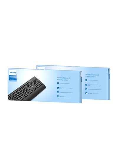 Philips Spk6348 Kablosuz Türkçe Q Klavye Siyah