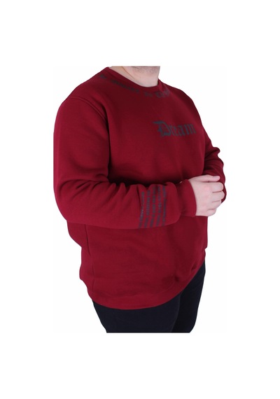 Moc Grande Mocgrande Büyük Beden Bisiklet Yaka 3ip Sweat Dream 25715 Murdum Mürdüm