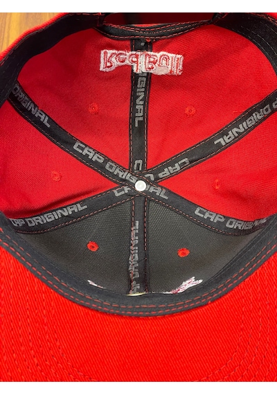 Hamze Red Bull Nakışlı Hip Hop Snapback Rapper Basket Cap Şapka Kırmızı