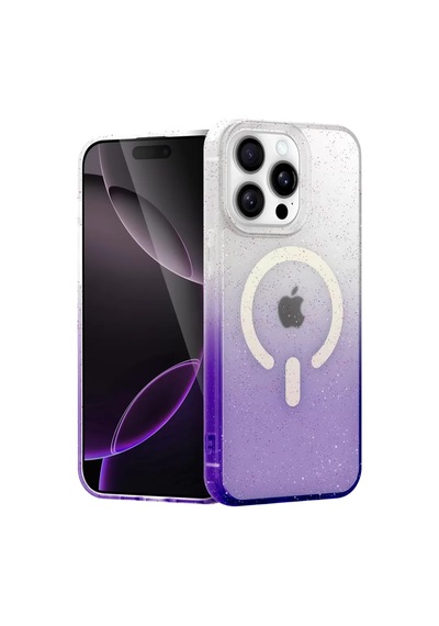 Newface Apple İphone 14 Pro Pummel Shiny Magsafe Kapak - Mor