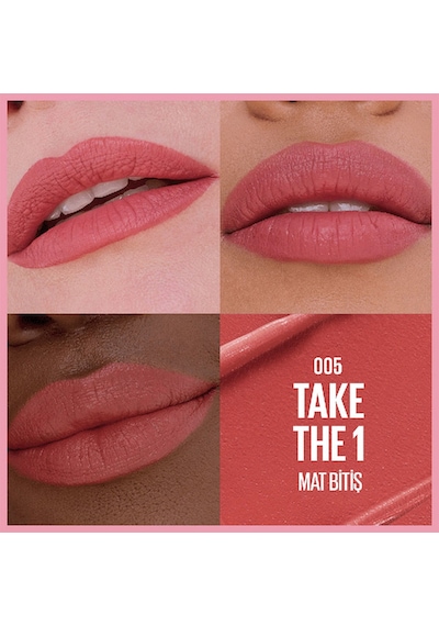 Maybelline New York Serum Etkili Hyalüronik Asit Ve Besleyici Yağ İçeren Matte Ruj 005 Take The 1
