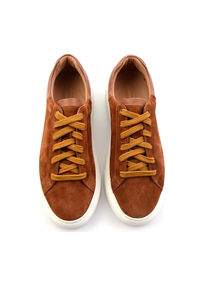 Taba Hakiki Deri Erkek Sneaker E01595327502 Taba