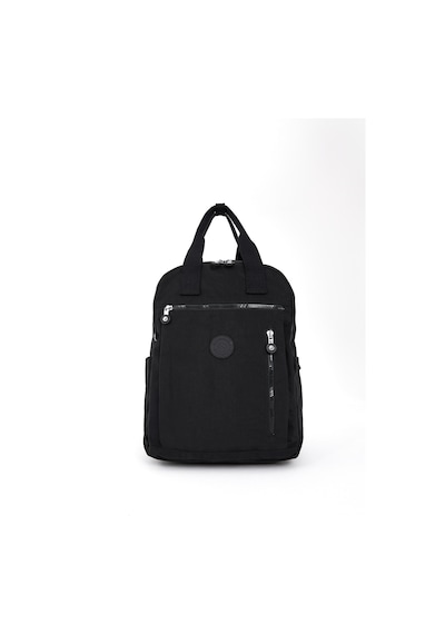 Sanmorris Unisex Suya Dayanıklı Krinkıl Kumaş Çok Gözlü Siyah Laptop Okul Ve Sırt Çantası Sı-3063 Siyah