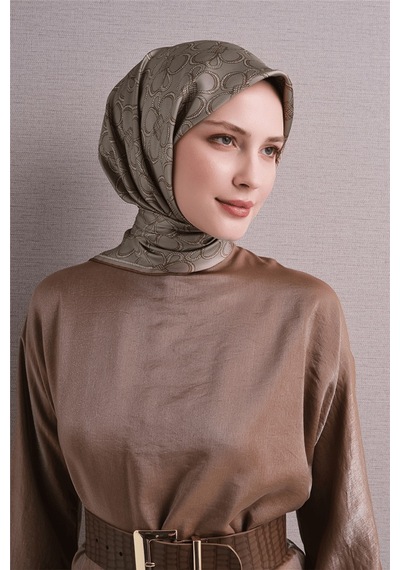 Armine İpek Eşarp 2027 Kış - 9638-04 Açık Bej Twill