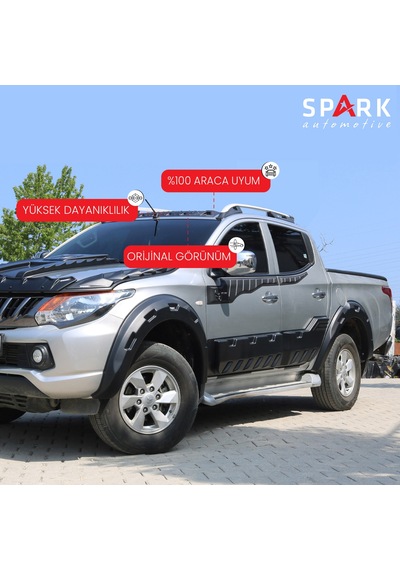 Mitsubishi L200 2015-2019 Yıl Aralığı Uyumlu Kapı Dodik 4 Parça Siyah