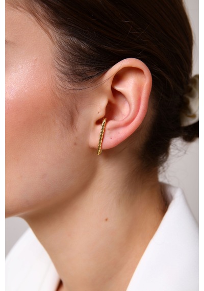 Gold Renk Burgu Earcuff Altın