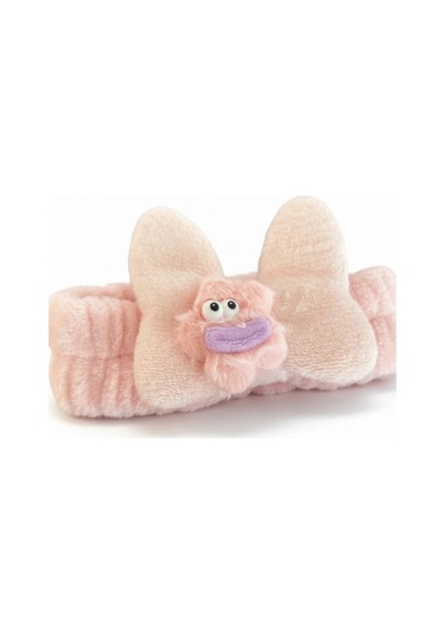 Caş Dekorasyon Açık Pembe Renk Canavar Figür Peluş Saç Bandı Açık Pembe