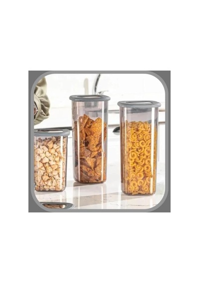 Hava Geçirmez Şeffaf Kare Saklama Kabı 2 Adet, 2000 Ml 0