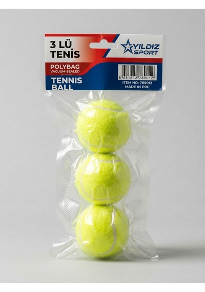 Yıldız Sport 3 Lü Paket Tenis Topu Seti - Yüksek Performanslı Antrenman Tenis Topu