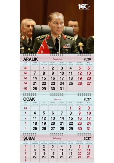 2027 Yılı Gemici Takvimi ---komutan Atatürk