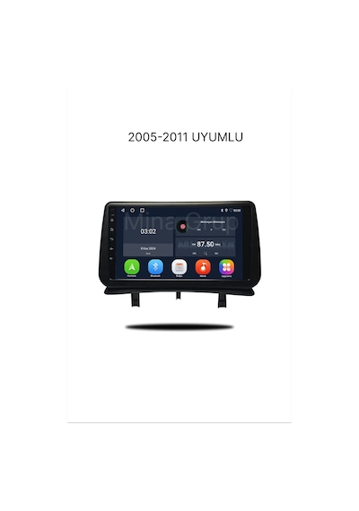 Snp Serisi Renault Clio 3 Uyumlu 4-64gb Hafıza Multimedya Sistemi Ve Geri Görüş Kamerası 9"