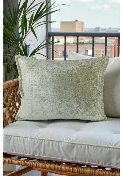 Kırlent Kılıfı İthal Kadife Kumaş - 45x45cm Yumuşak Dokulu Çift Taraflı Özel Tasarım Kırlent Kılıfı Yeşil