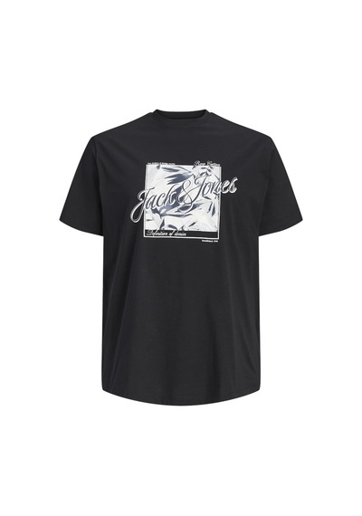Jack & Jones Jack Jones Baskılı Büyük Beden Tişört 12295982 Siyah