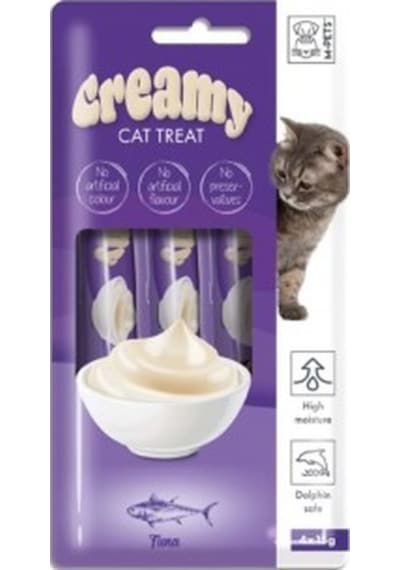 M-Pets Creamy Ton Balıklı Yetişkin Kedi Ödülü 4 x 15 G