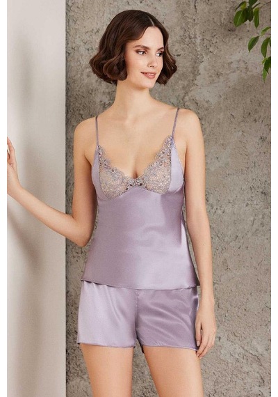 Pierre Cardin 6005 Kadın Saten Dantelli 6'lı Set-royal ROYAL