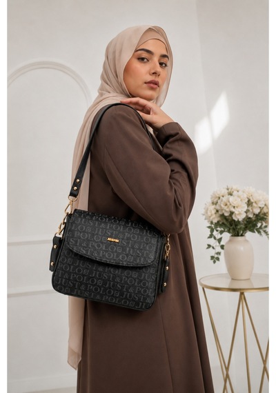 Genel Markalar Yeni Sezon Kolon Askılı 4 Bölmeli Kadın Çantası 25x15cm Siyah