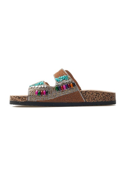 Guja Kadın Taş Detaylı Tokalı Günlük Terlik 25y 25y102-2 Z Camel Camel