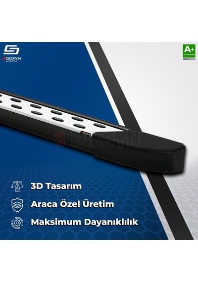 S-dizayn Fiat Scudo 3 Uzun Şase Trimline Gri Yan Basamak 248 Cm 2020 Üzeri