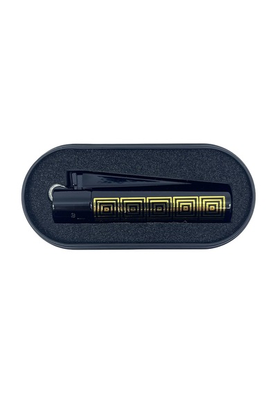 Clipper Metal Özel Elegant Serisi Çakmak - Golden Labyrinth Siyah