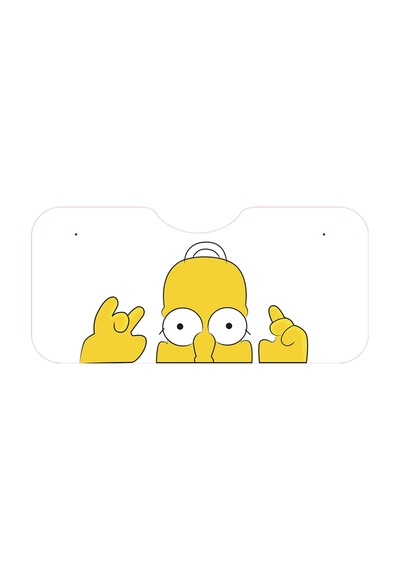 Oem Homer Simpson Şaşkın Tasarımlı Dijital Baskılı Katlanabilir Ön Cam Güneşliği