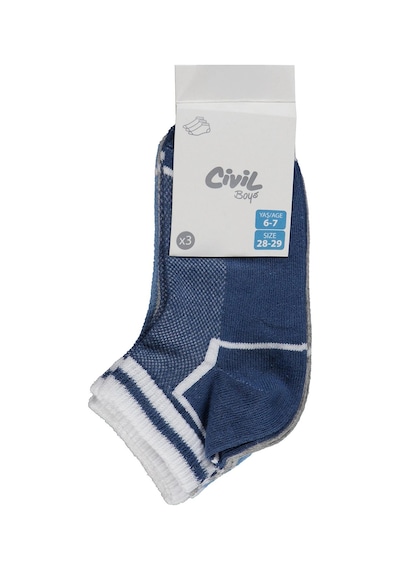Civil Boys Basic Lakost Derbili 3'lü 2-12 Yaş Erkek Çocuk Patik Çorap - Standart