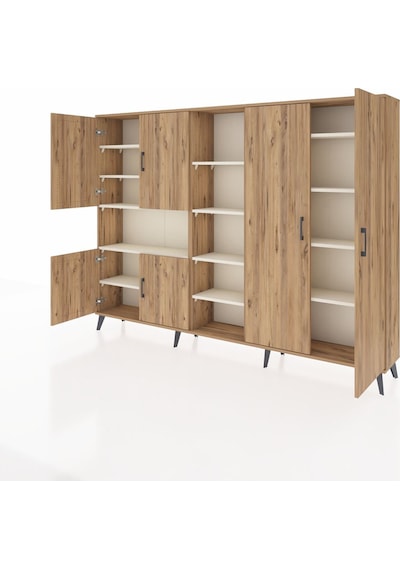 Arges Dolap 13 Raflı 6 Kapaklı 220x30x163 Çam-çam/aytaşı Çam-çam/aytaşı