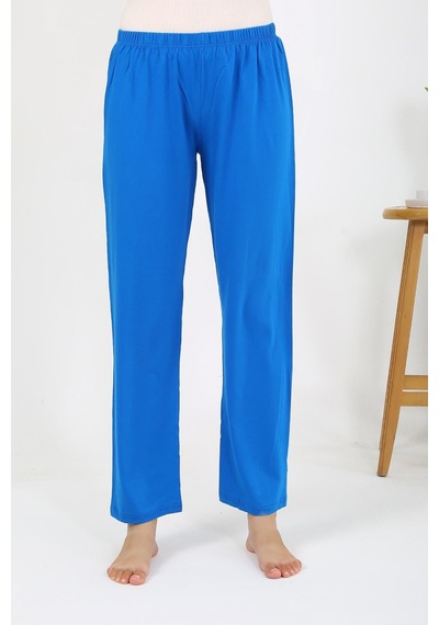 Akbeniz Kadın Penye Düz Tek Alt Pijama 27535 Mavi