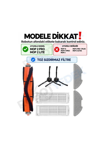 Mop 2 Pro Siyah Mjst1shw Mjst1shw Uyumlu Yedek Fırça Filtre Mop Seti-7 Parça Sku: Zeusb0bwvc7nkx