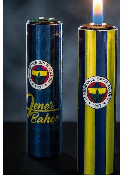 "dekomus Cep Defteri Hediyeli" Lisanslı Fenerbahçe "tekli" Metal Kılıf Taşlı Çakmak Altın