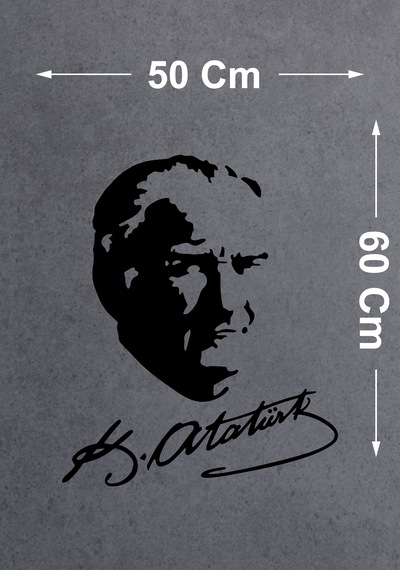 Sticker Dizayn Atatürk Silüeti Ve İmza Sticker - Mustafa Kemal Atatürk Başbuğ İmza Sticker - Araba Oto Motosiklet Karavan Cam Sticker - 00391 60X50 Cm Sticker Dizayn Atatürk Silüeti Ve İmza Sticker - Mustafa Kemal Atatürk Başbuğ İmza Sticker - Araba Oto Motosiklet Karavan Cam Sticker - 00391 60X50 Cm