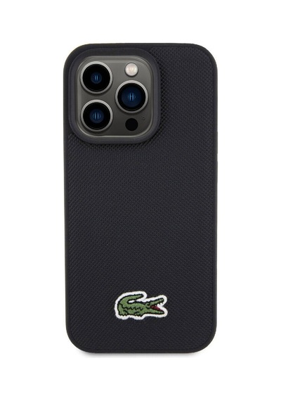 Apple Uyumlu iPhone 15 Pro Max Kılıf Lacoste Lisanslı Pu Pike Desenli İkonik Timsah Dokuma Logolu Yeşil