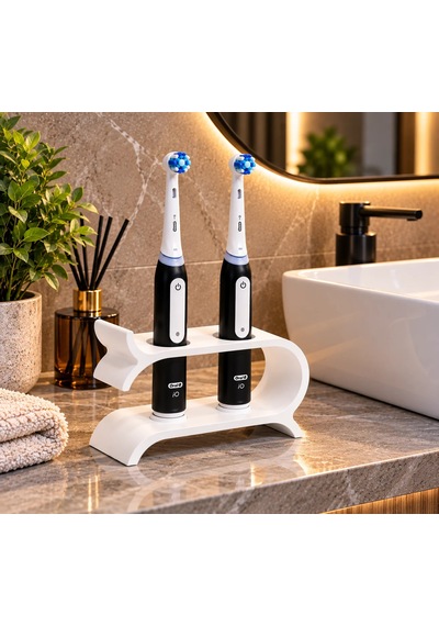 Oral-b İo3 Uyumlu Şarjlı Diş Fırçası Ve Başlık Standı Zyndo Beyaz