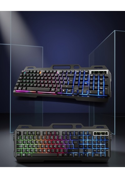 Oyuncu Klavye Seti Rgb Işıklı Usb Girişli Q Dizilimi