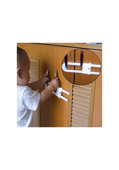 Raylı Dolap Pratik Çekmece Çocuk Bebek Koruma Emniyet Muhafaza Kilidi 1 Adet Karışık - 578076860
