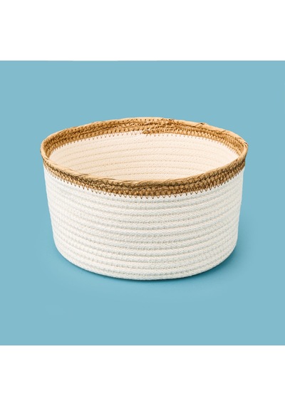 Living Boho Style Sepet - Beyaz / Bej - 20x10 Cm Çok Renkli