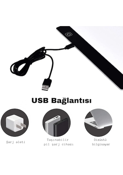 TechTic A4 Led Işıklı(3 Seviye) Çizim Kopyalama Animasyon Portre Dövme Grafik Çizim Tableti