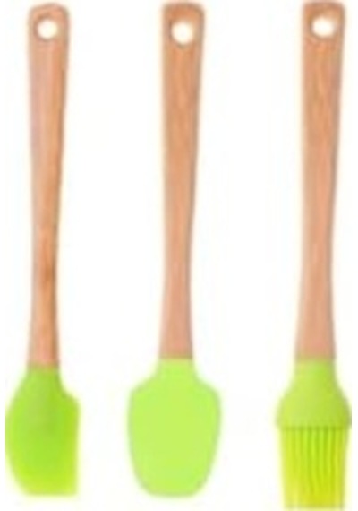 3'lü Spatula Seti,ahşap Saplı Silikon Spatula Seti Diğer