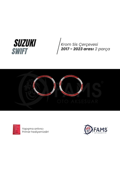 Suzuki Swift 2017-2023 Krom Sis Çerçevesi 2 Parça Paslanmaz Çelik