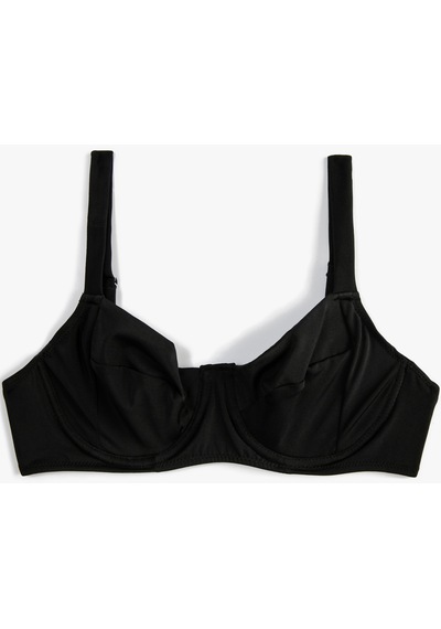 Koton Bikini Üstü Balenli Basic Siyah 3sak10102bm 3SAK10102BM999